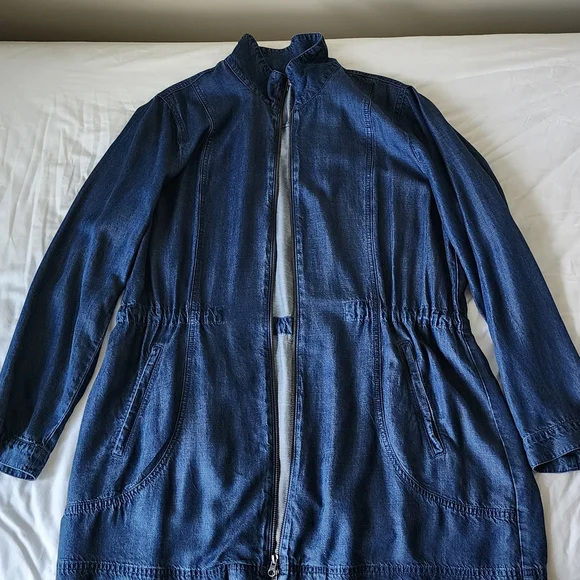 J. Jill Dark Blue Denim Jacket - Picture 1 of 5